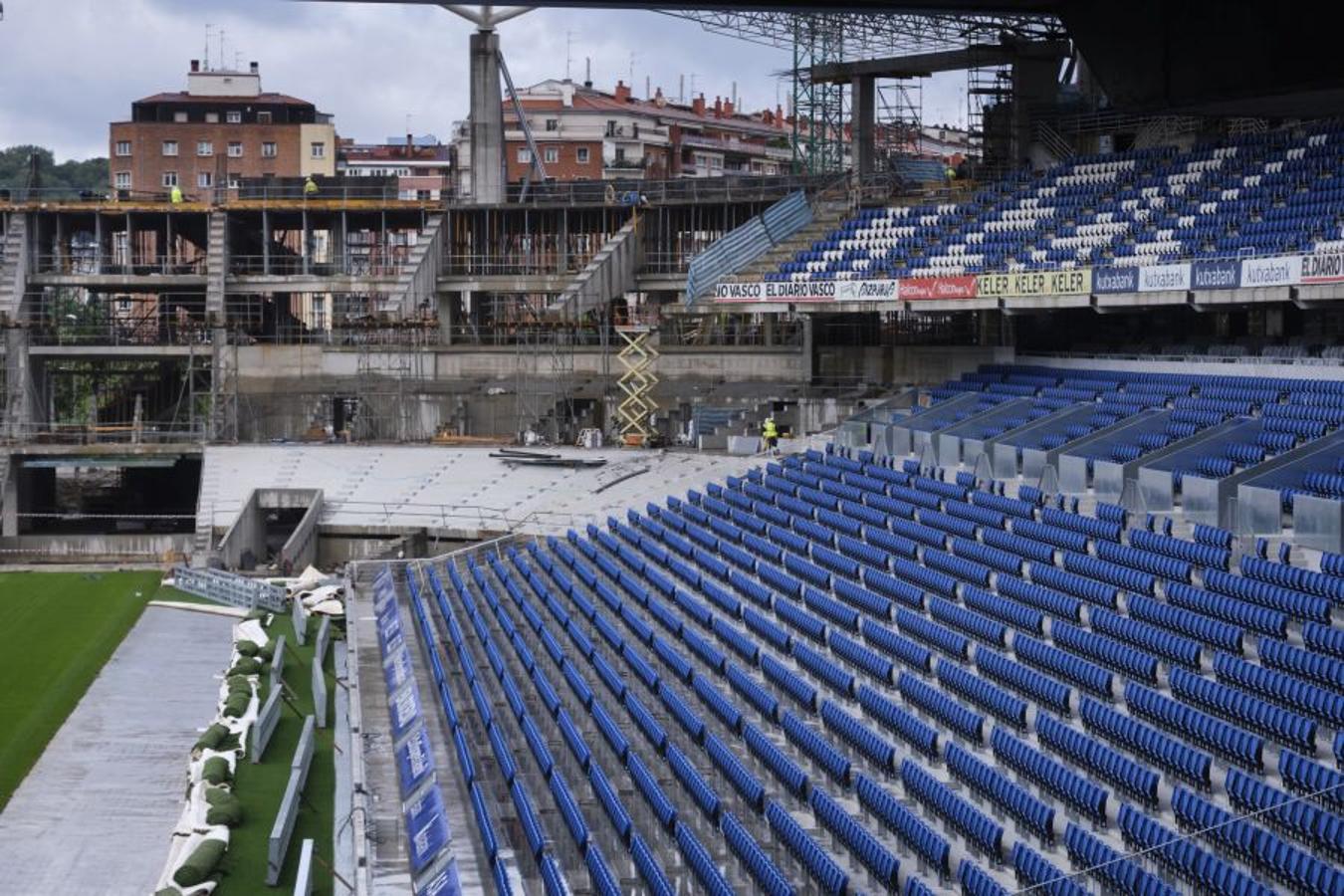 El lugar donde se ubicará la Grada Familiar, enfrente de la de Aitor Zabaleta, se espera que esté listo para el inicio de la próxima temporada