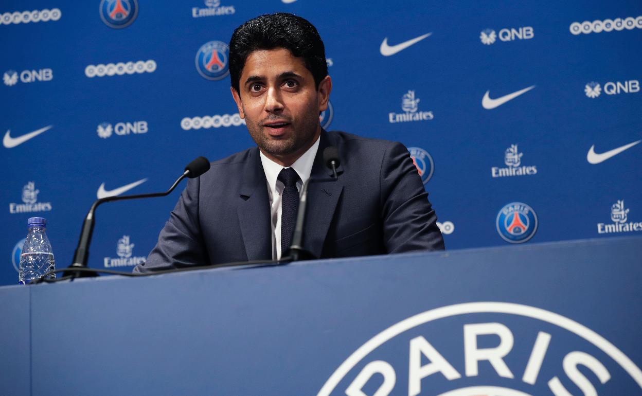 Al Khelaifi, en rueda de prensa.