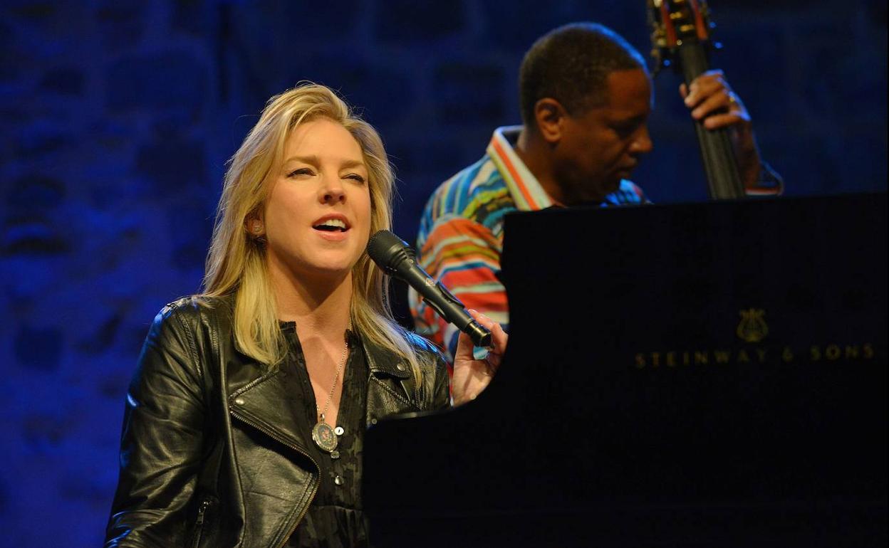 Diana Krall, en el Jazzaldia de 2016.