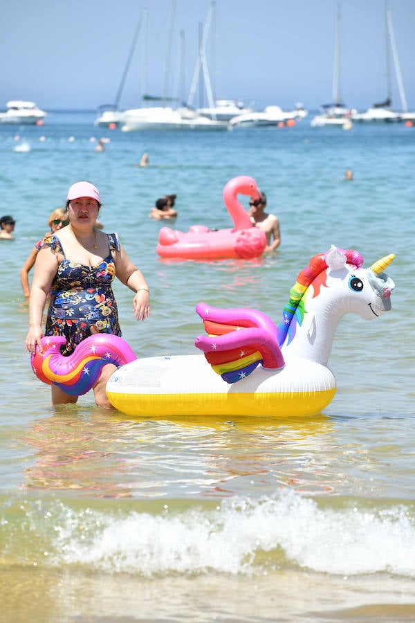 Fotos: La ola de calor en Gipuzkoa, en imáganes