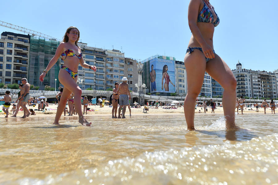 Fotos: La ola de calor en Gipuzkoa, en imáganes