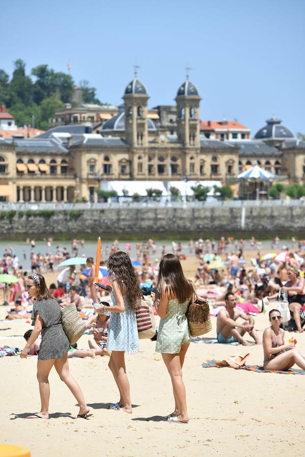 Fotos: La ola de calor en Gipuzkoa, en imáganes