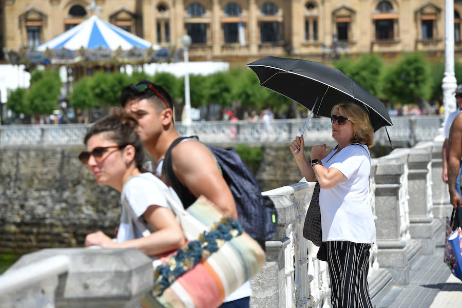 Fotos: La ola de calor en Gipuzkoa, en imáganes