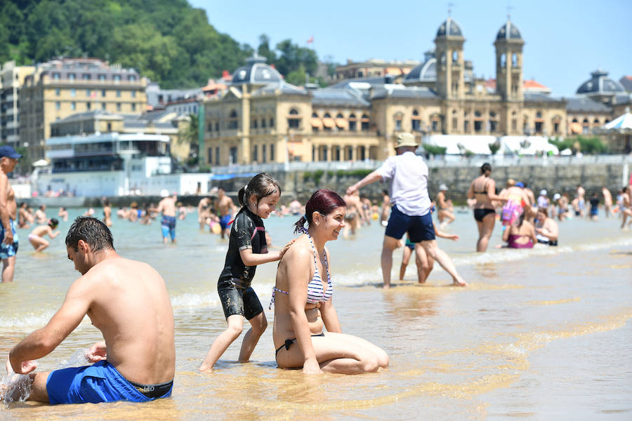 Fotos: La ola de calor en Gipuzkoa, en imáganes