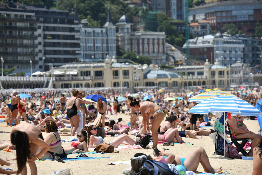 Fotos: La ola de calor en Gipuzkoa, en imáganes