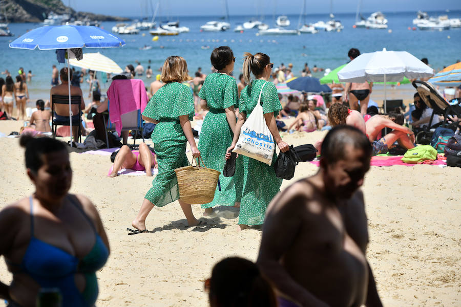 Fotos: La ola de calor en Gipuzkoa, en imáganes