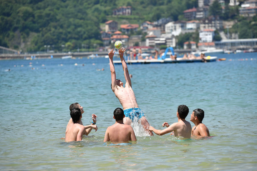 Fotos: La ola de calor en Gipuzkoa, en imáganes