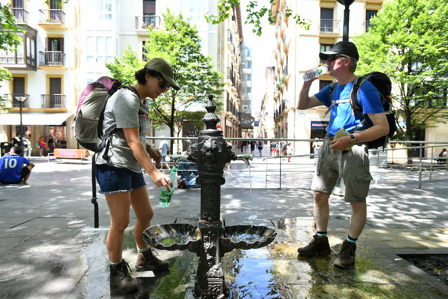 Fotos: La ola de calor en Gipuzkoa, en imáganes
