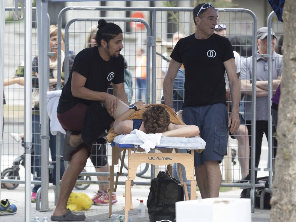 Más de 500 participantes han completado este triatlón donostiarra.