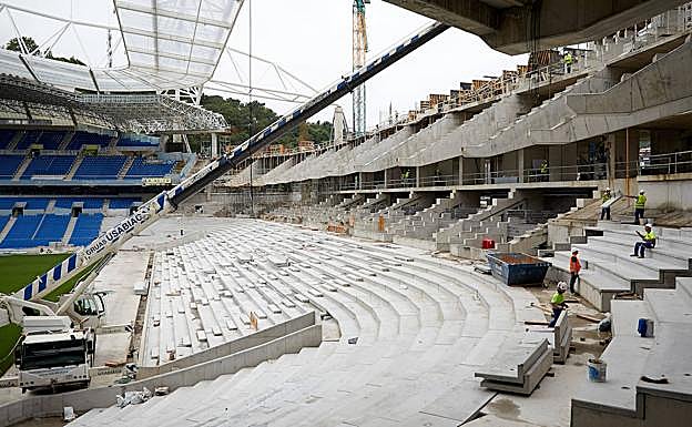 Estado actual de las obras de Anoeta. 