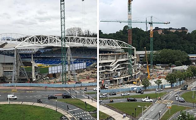 La imagen de la izquierda se sacó el 19 de diciembre y la de la derecha este martes