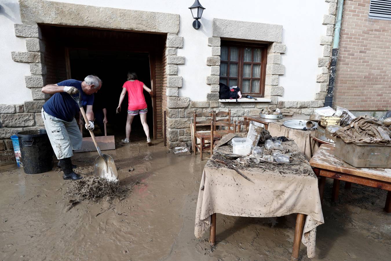 Fotos: Inundaciones y graves daños en Tafalla, Olite y Pueyo por las intensas lluvias