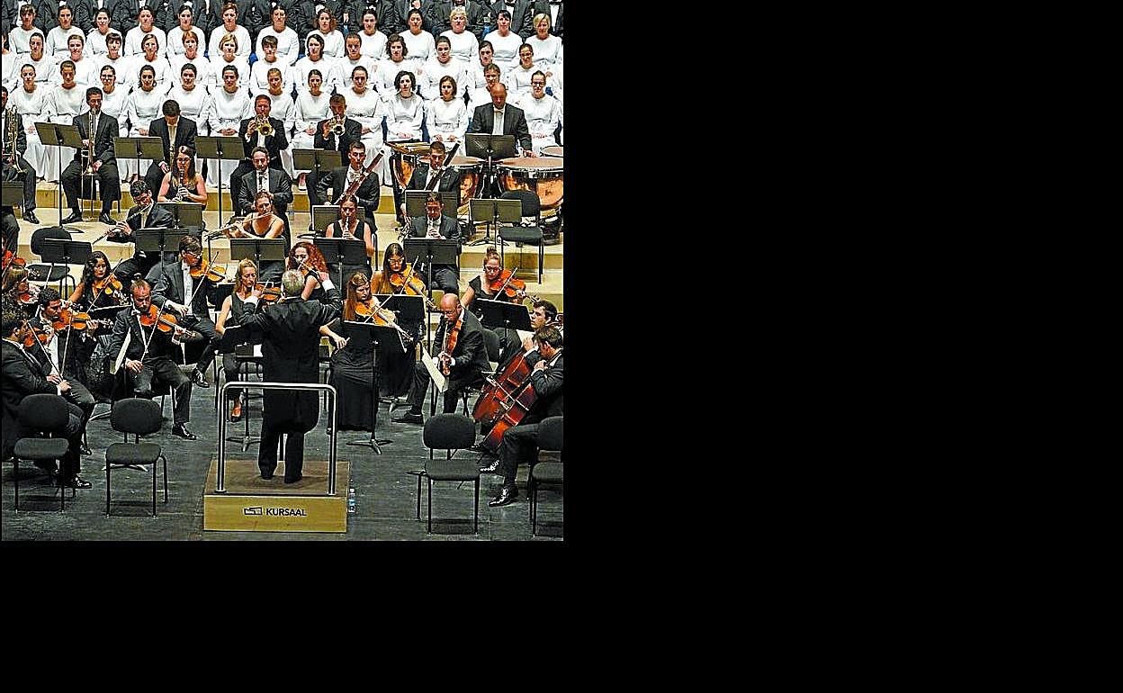 Concierto del Orfeón y la Orquesta Santa Cecilia en 2017.