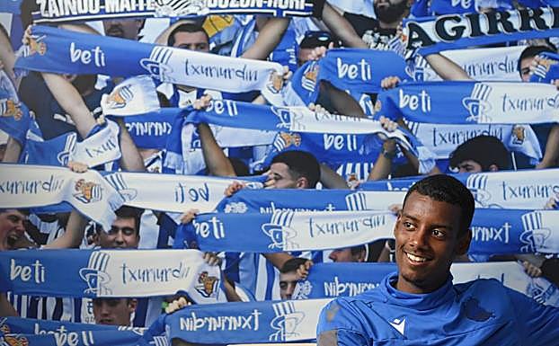 Isak, durante la entrevista en Zubieta. 