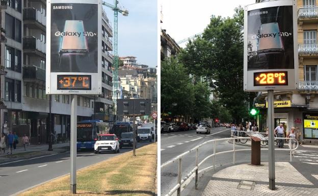 En Donostia se han pasado de los 37 grados al mediodía a los 28 unas horas después.