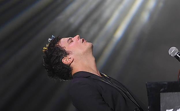 El cantante británico anoche en el Escenario Verde. 