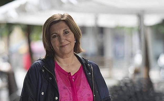 La diputada Pilar Garrido, ayer en en Donostia.