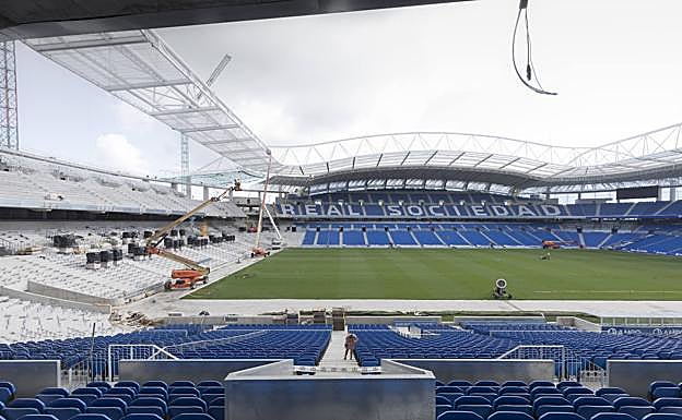 Imagen del interior del estadio de Anoeta 