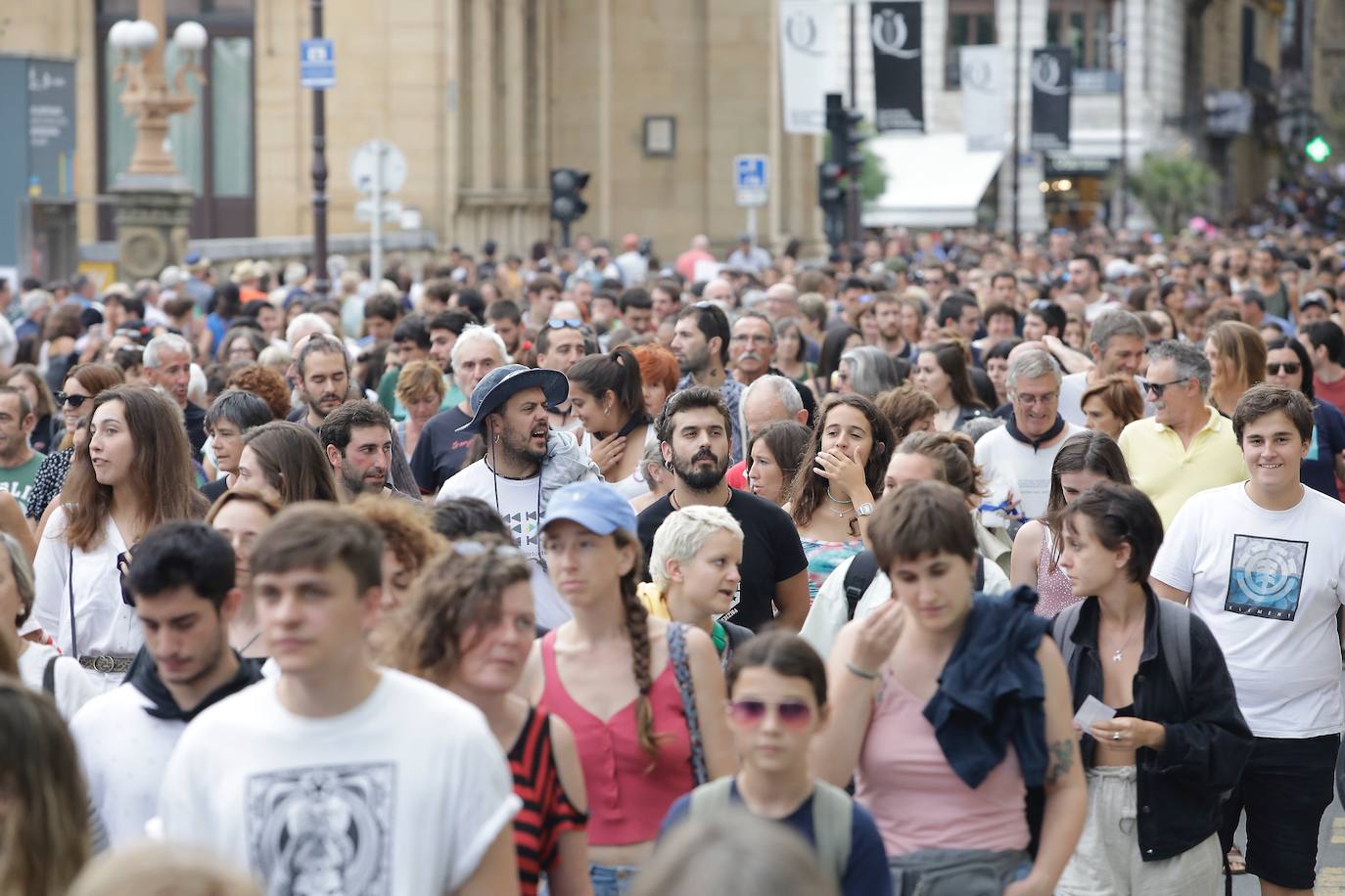 Fotos: Manifestación en contra de las agresiones sexistas en San Sebastián