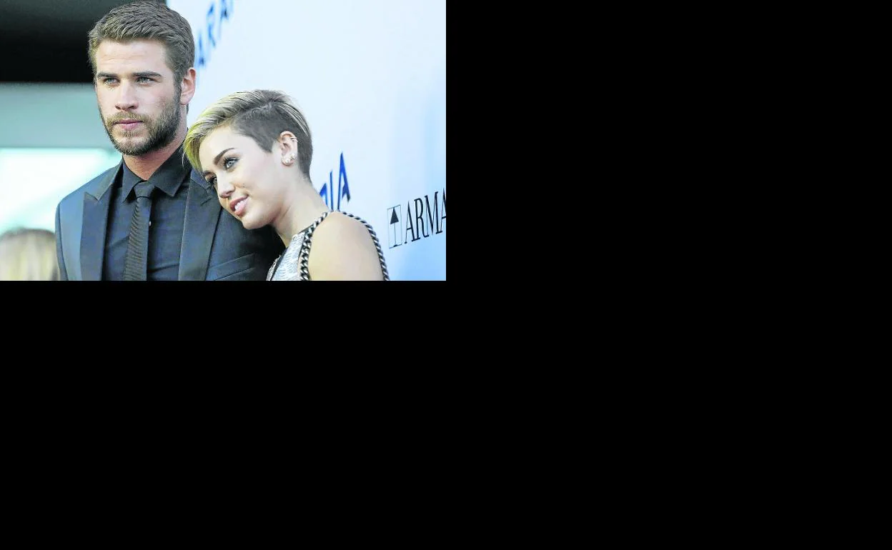 Liam Hemsworth y Miley Cyrus. 