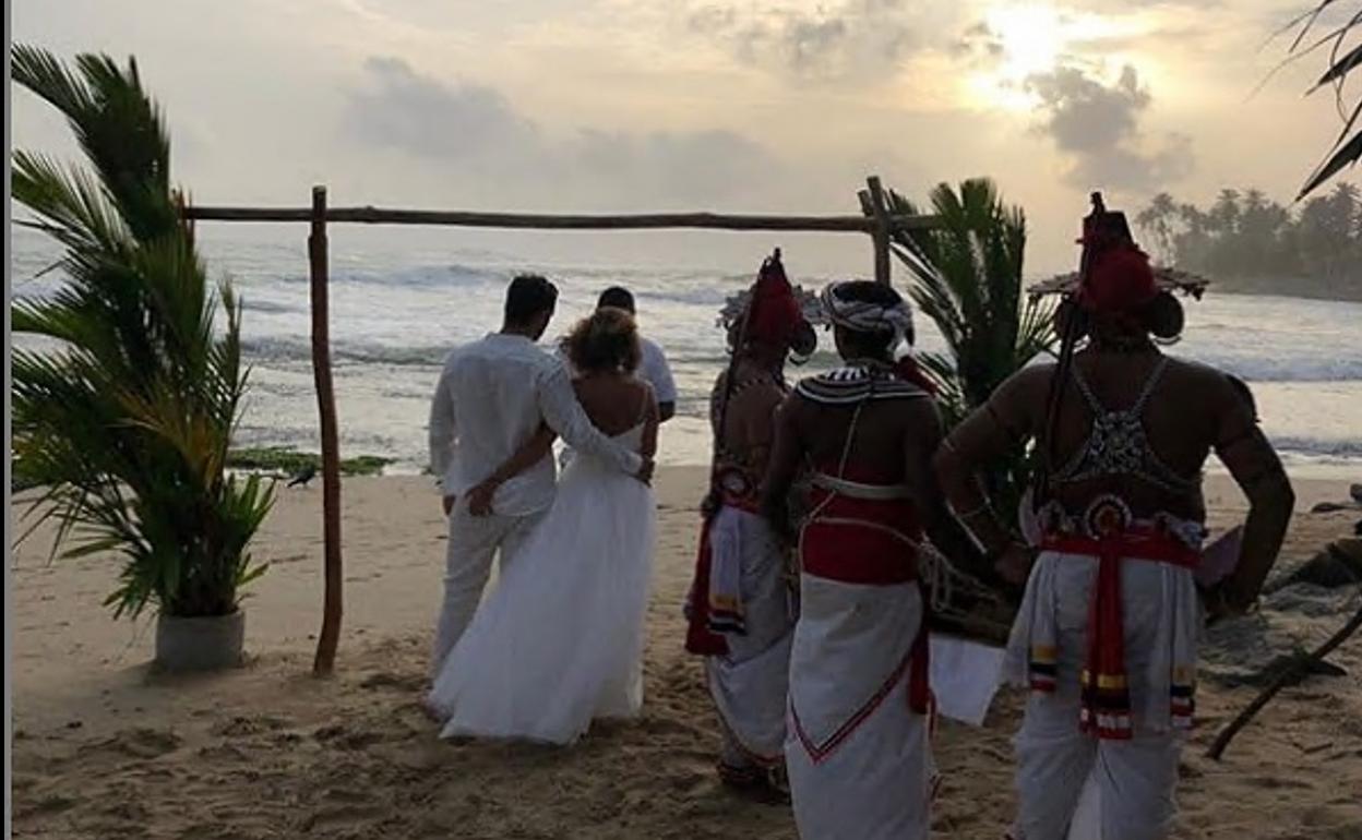 María Patiño se casa por sorpresa en Sri Lanka