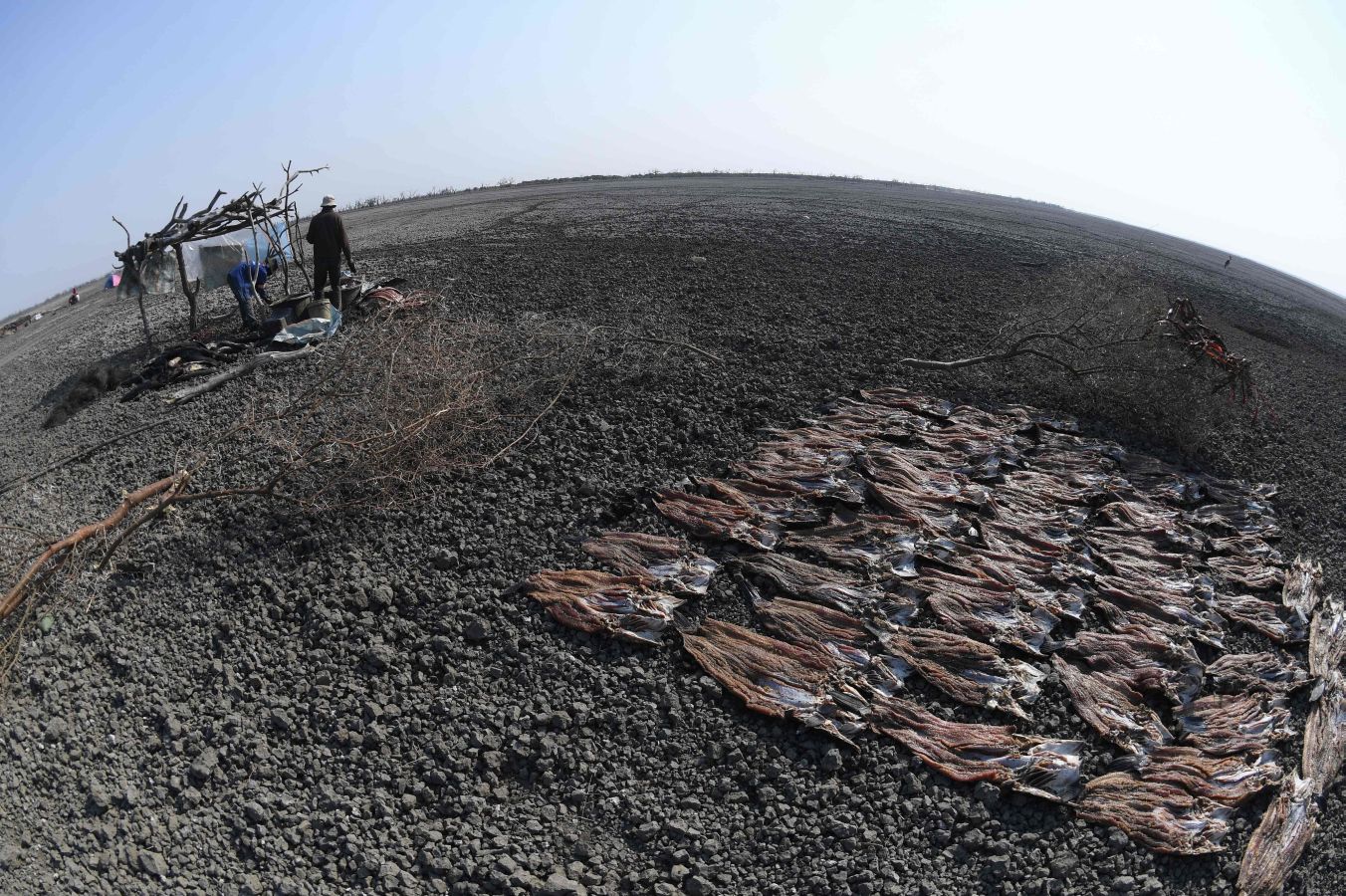 Fotos: De lago a barrizal