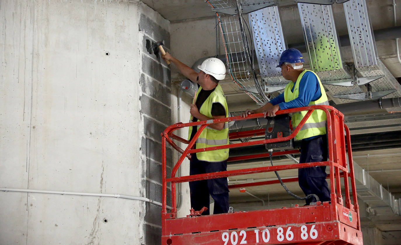 El estadio prácticamente está listo para acoger su estreno con todas las gradas completas en el Real Sociedad - Atlético de Madrid del próximo sábado 14