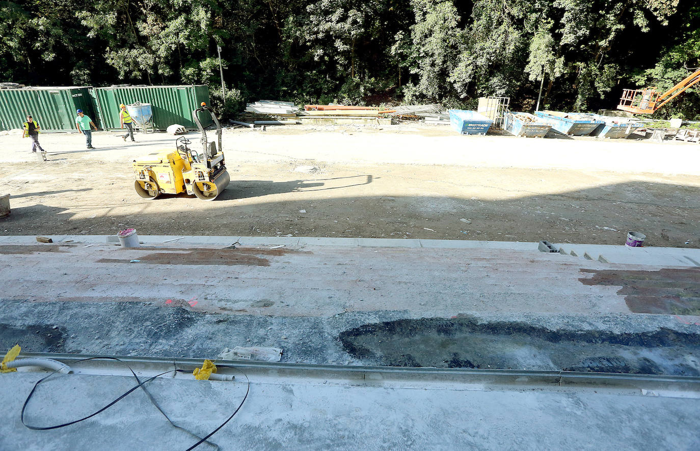 El estadio prácticamente está listo para acoger su estreno con todas las gradas completas en el Real Sociedad - Atlético de Madrid del próximo sábado 14