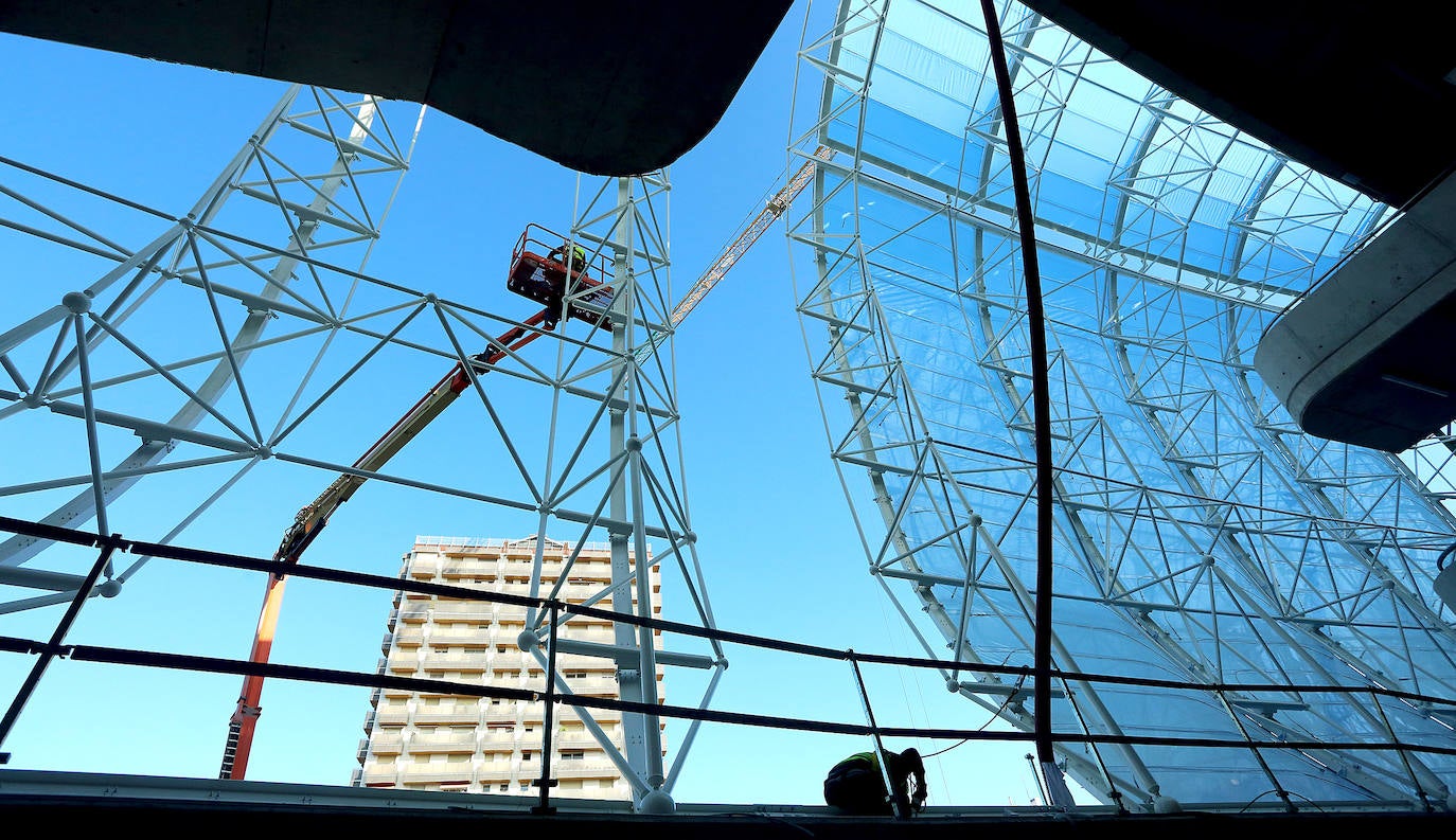 El estadio prácticamente está listo para acoger su estreno con todas las gradas completas en el Real Sociedad - Atlético de Madrid del próximo sábado 14