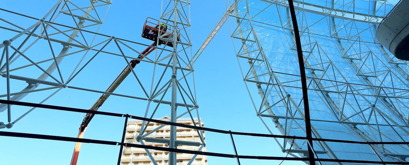 El estadio prácticamente está listo para acoger su estreno con todas las gradas completas en el Real Sociedad - Atlético de Madrid del próximo sábado 14
