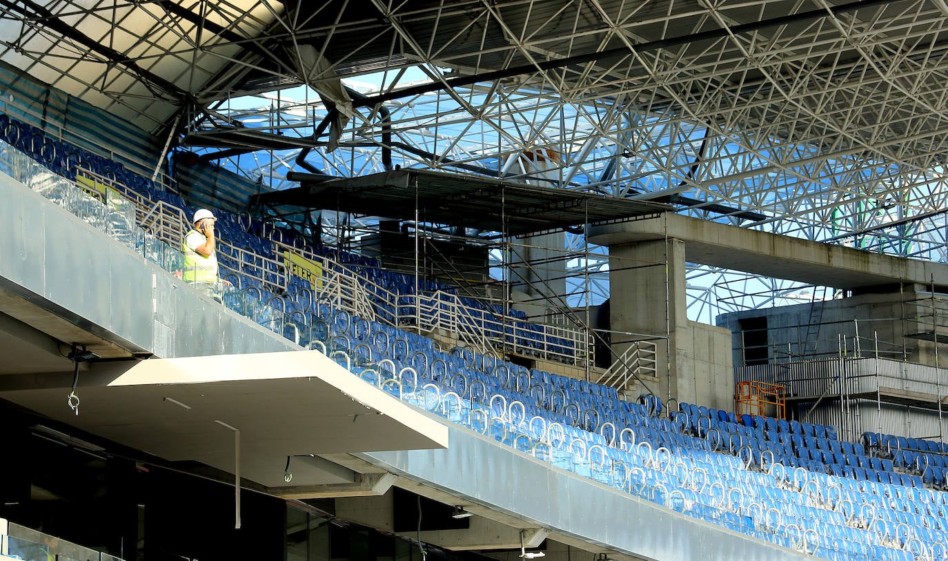 El estadio prácticamente está listo para acoger su estreno con todas las gradas completas en el Real Sociedad - Atlético de Madrid del próximo sábado 14