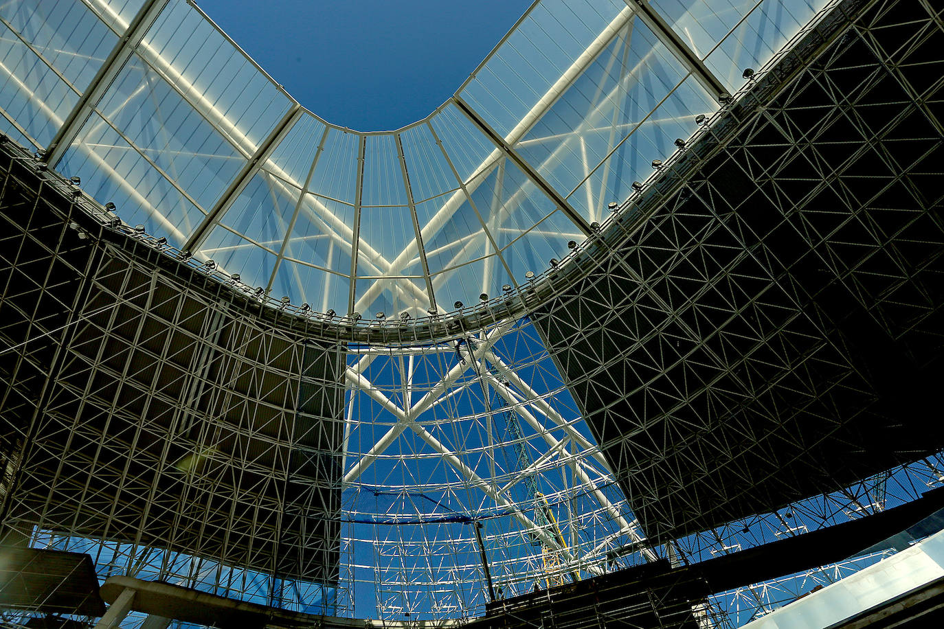 El estadio prácticamente está listo para acoger su estreno con todas las gradas completas en el Real Sociedad - Atlético de Madrid del próximo sábado 14