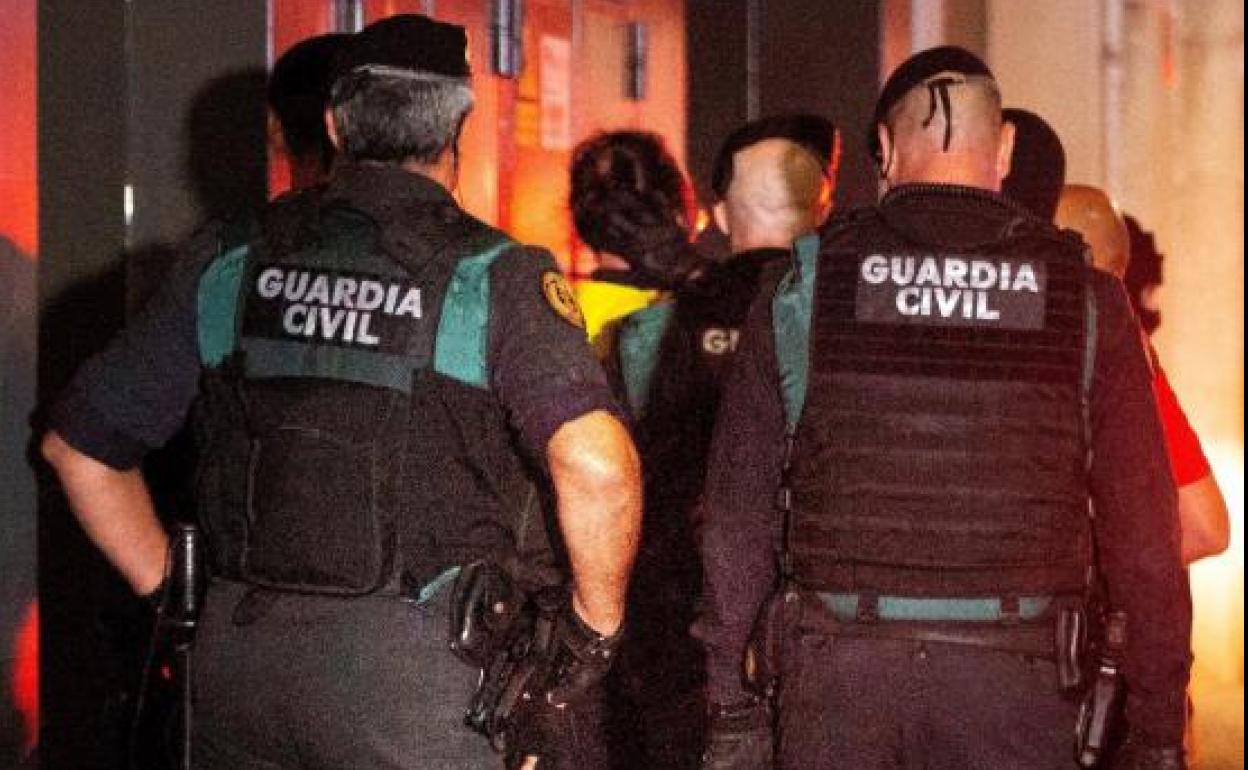 Operativo de la Guardia Civil. 