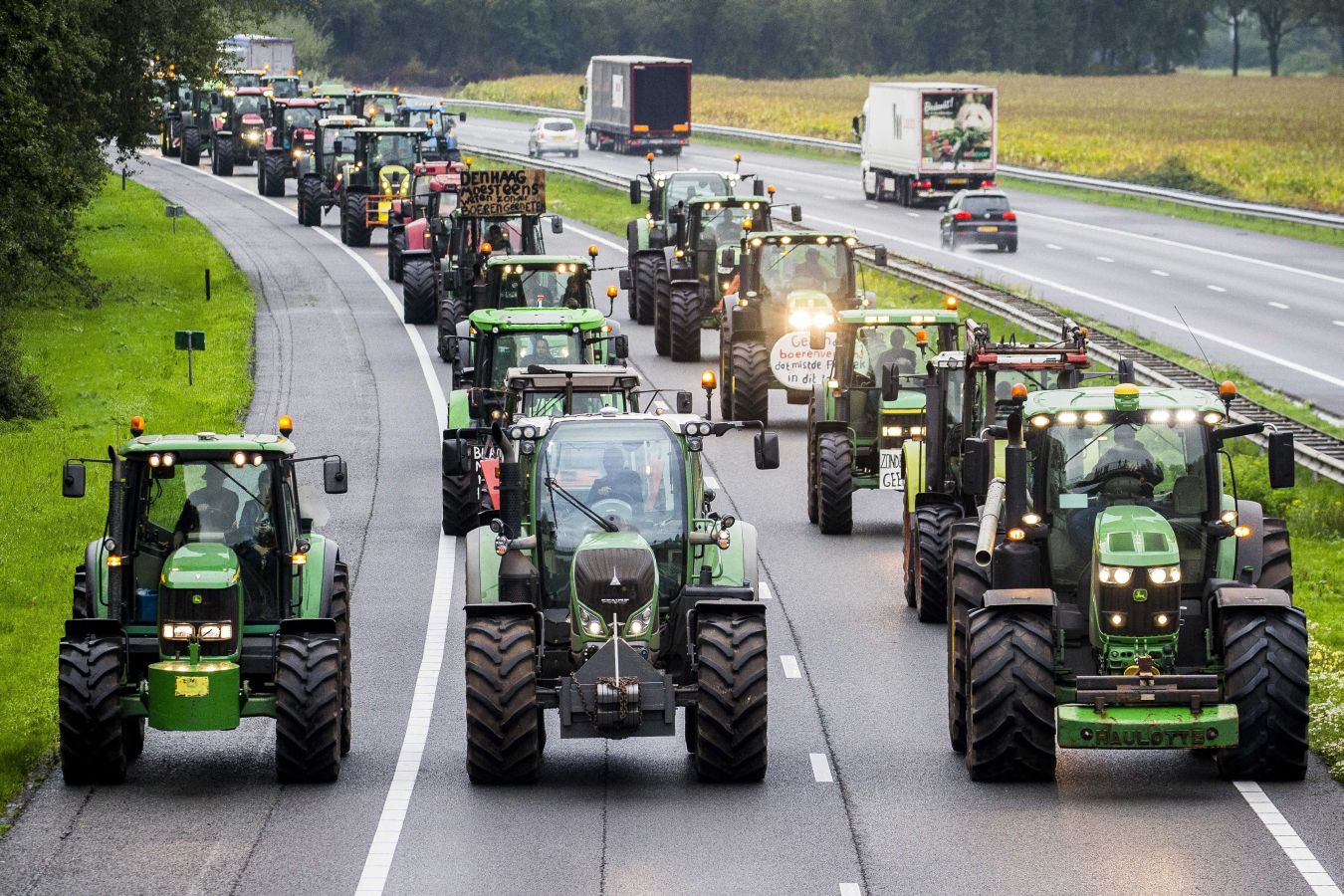 Protesta de los agricultores holandeses ante los problemas que tiene el sector agrícola