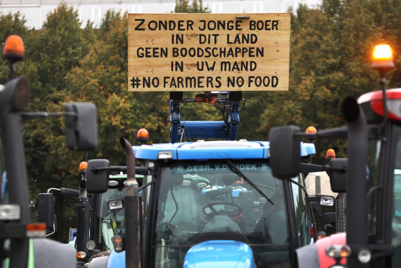 Protesta de los agricultores holandeses ante los problemas que tiene el sector agrícola