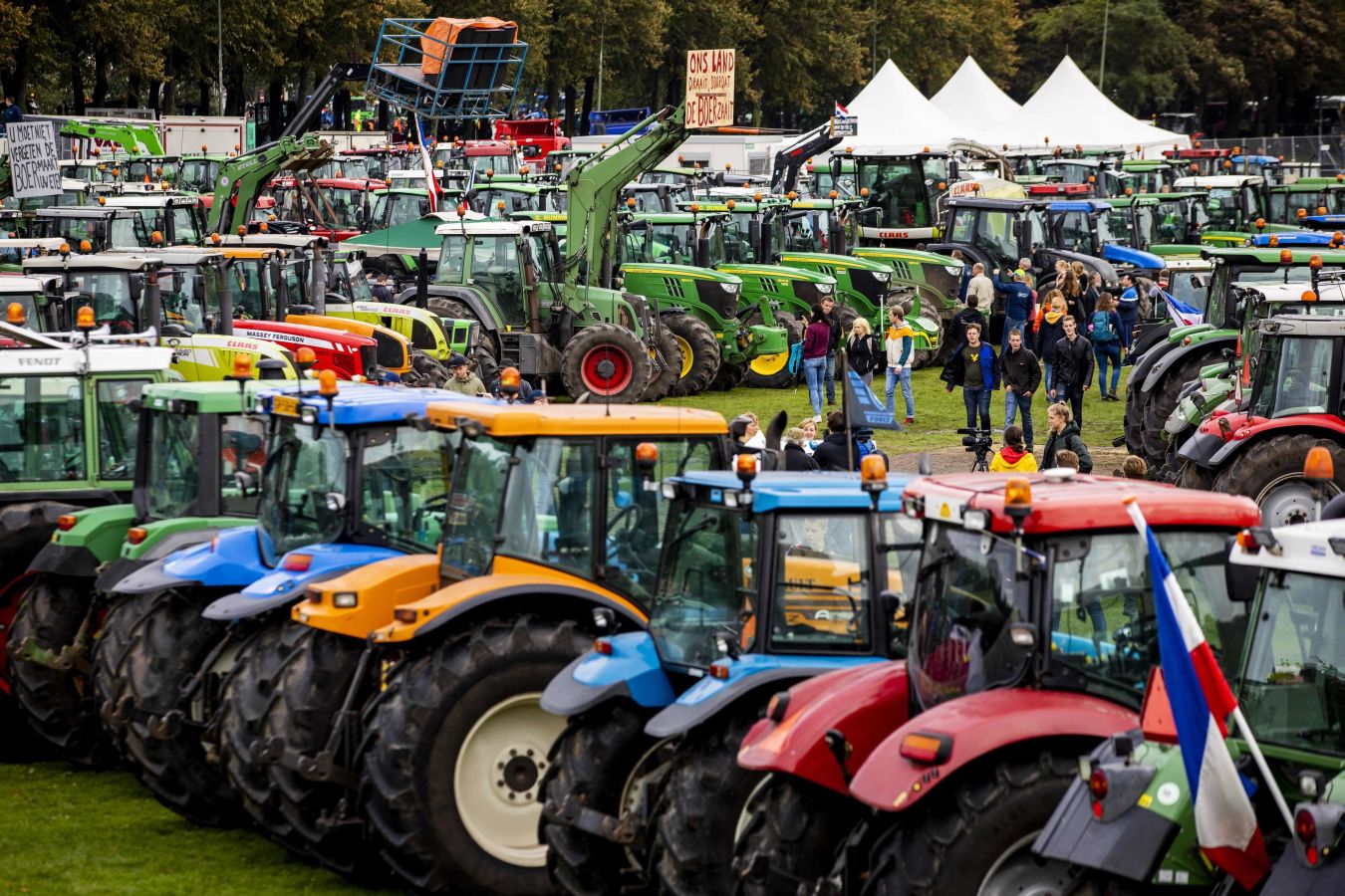 Protesta de los agricultores holandeses ante los problemas que tiene el sector agrícola