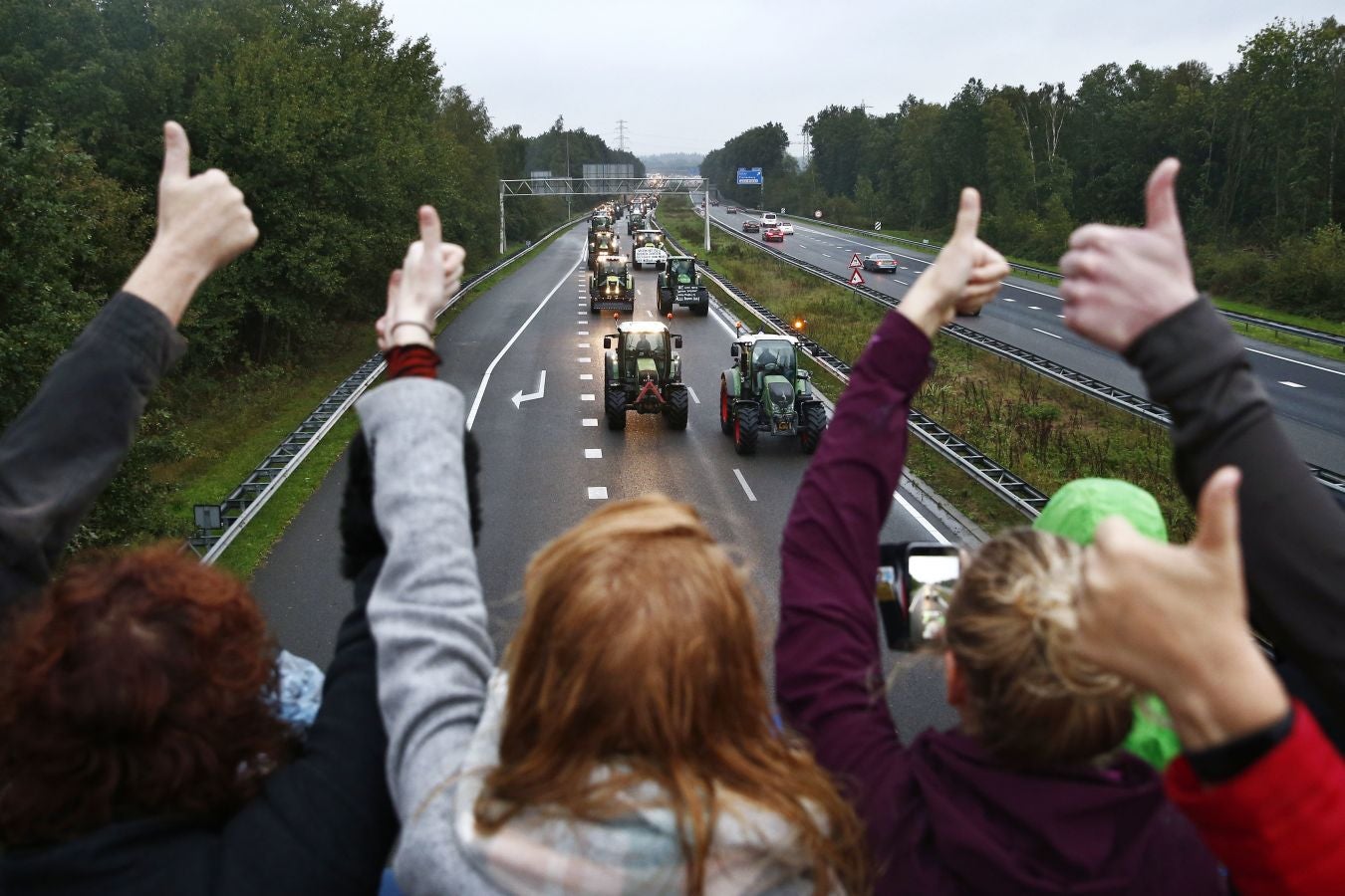 Protesta de los agricultores holandeses ante los problemas que tiene el sector agrícola