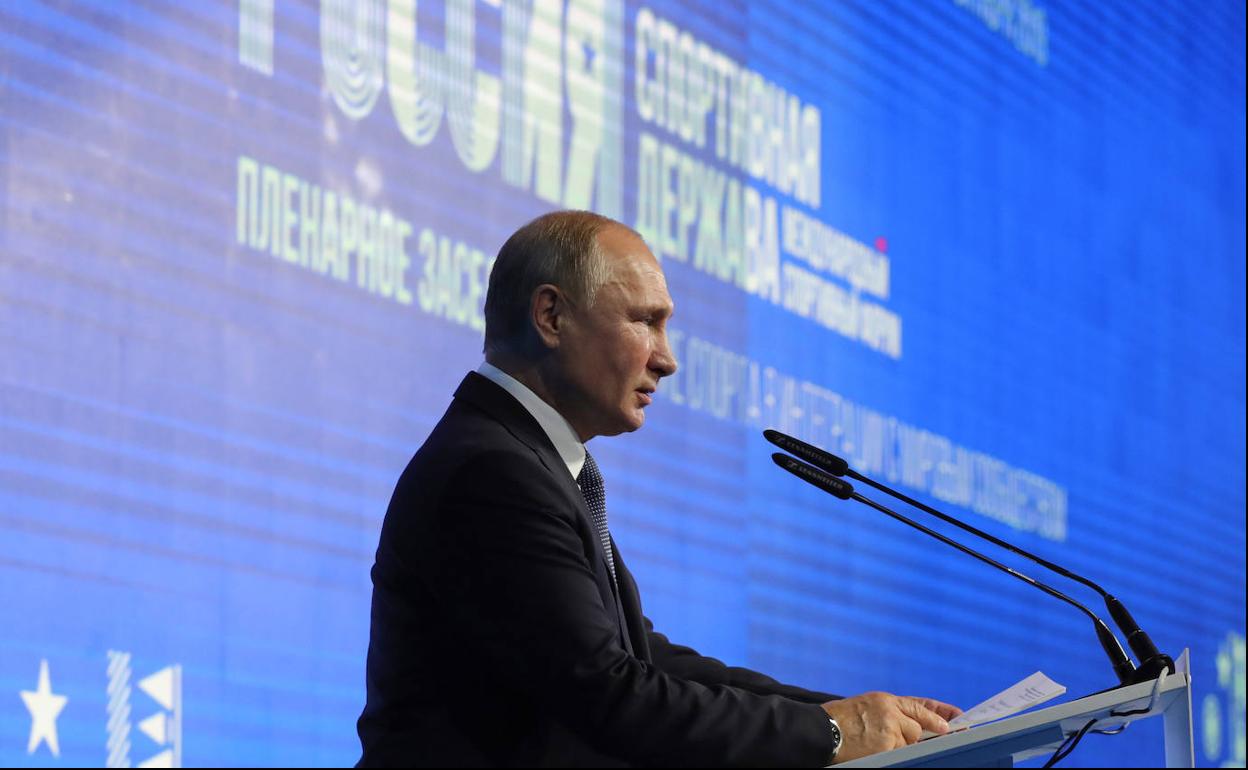 Putin, durante la conferencia. 