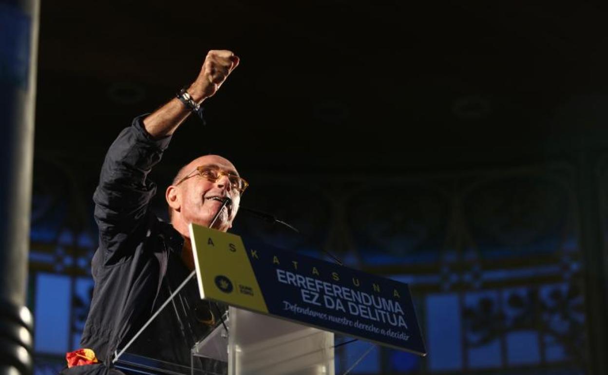 Lluís Llach durante su intervención en el Boulevard. 