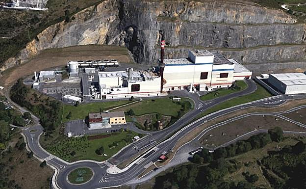 Vista aérea de la incineradora de Zabalgarbi