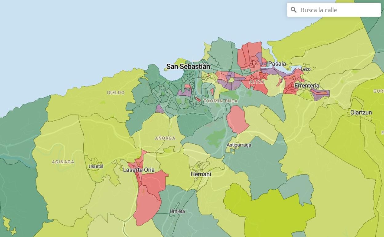 Resultados de las elecciones generales barrio a barrio en Gipuzkoa