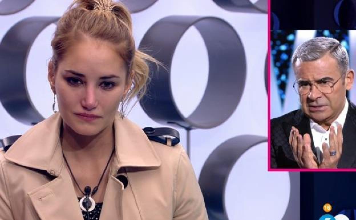 Alba Carrillo, muy afectada por la bronca de Jorge Javier. / 