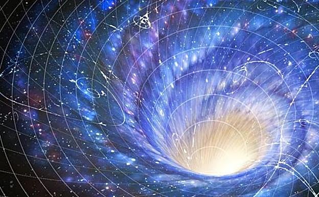 Representación de un agujero de gusano