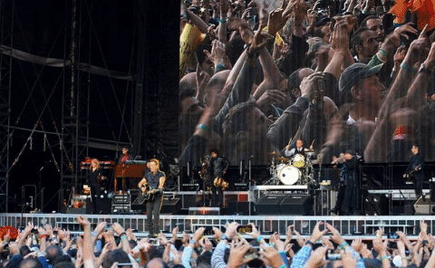 Fiesta. El estadio suma una amplia historia de conciertos, con Springsteen como doble invitado. El nuevo campo seguirá acogiendo actuaciones. 
