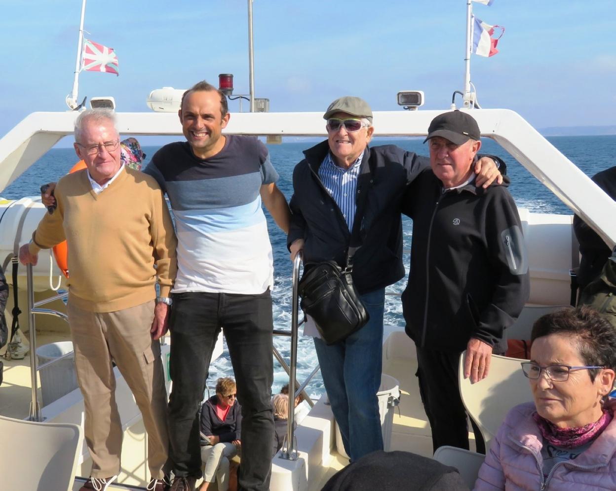 Sebas Agirretxe, Marko Sierra, Carlos Pérez Olozaga y Beñardo Virto, los guías.