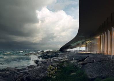 Imagen secundaria 1 - Un estudio danés gana el proyecto para un centro de avistamiento de cetáceos en Noruega con un espectacular edificio