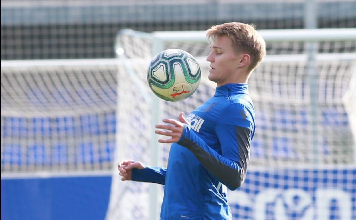 Martin Odegaard se ejercita en Zubieta.