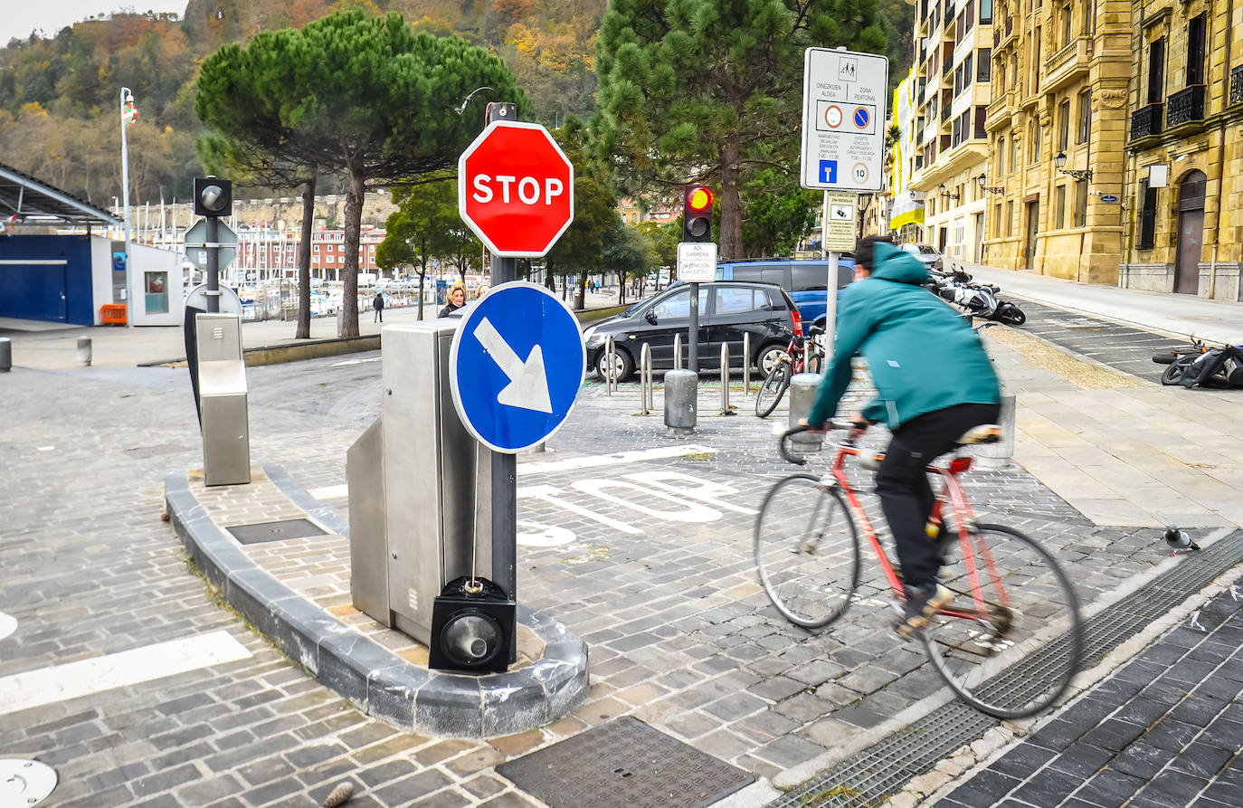 El viento ha provocado numerosos daños materiales en Gipuzkoa, especialmente en Donostia, con árboles y andamios caídos por toda la ciudad.