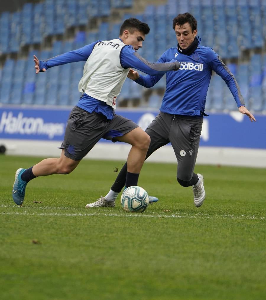 El conjunto de Imanol Alguacil se ha ejercitado en Zubieta.