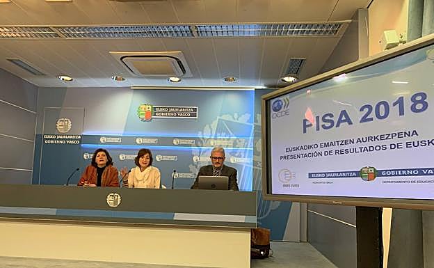 La consejera de Educación, Cristina Uriarte, valora en rueda de prensa el informe PISA: